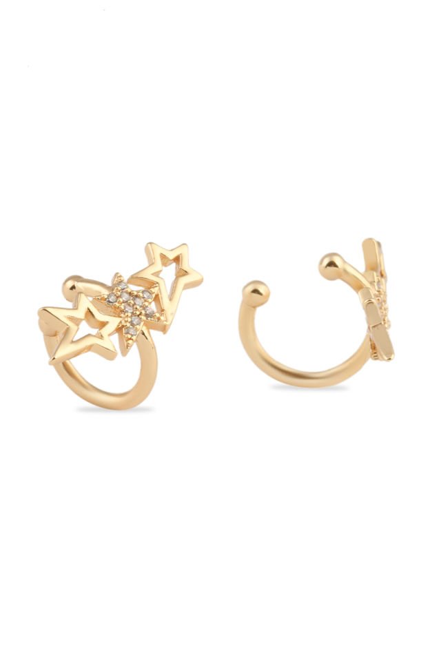 Yıldız Halka Gold Küpe